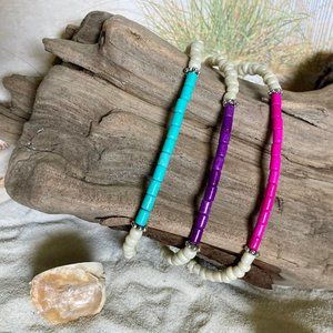 Set of 3 stretch ankle bracelets